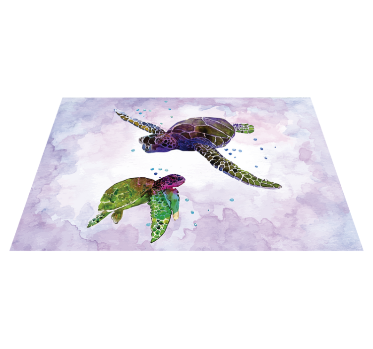 Original placemats colorful turtle design - TenStickers