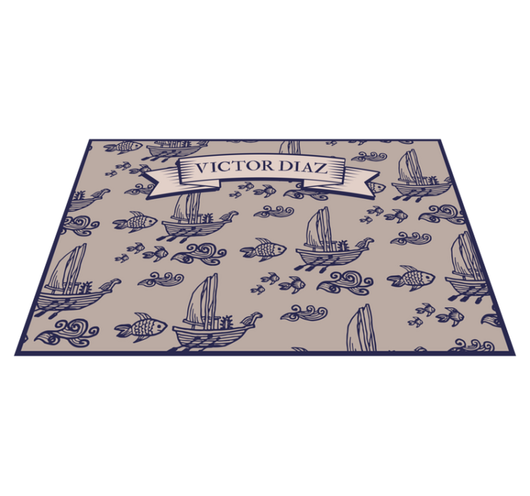 Original placemats sailing design pattern - TenStickers