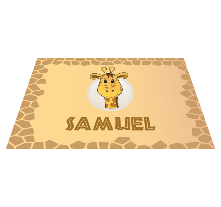 Children placemats giraffe character design - TenStickers