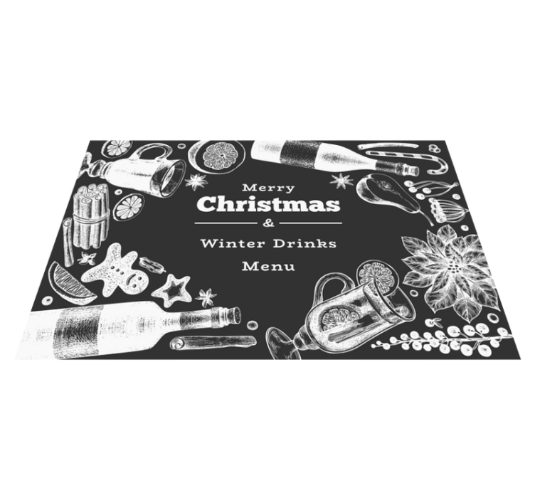 Christmas placemats for holiday beverage menu - TenStickers