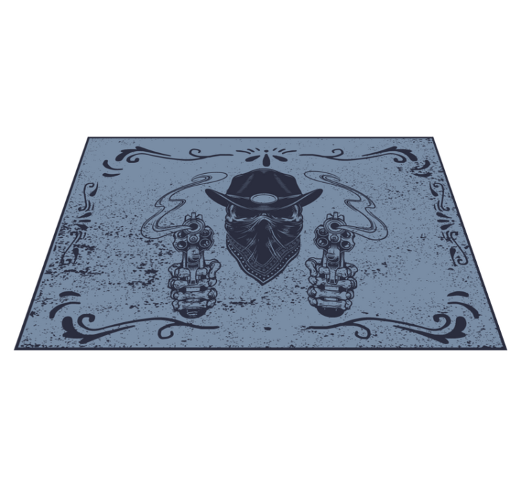 Original placemats cowboy face with guns - TenStickers