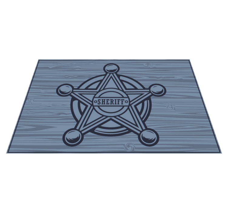 Personalisable placemats sheriff star badge - TenStickers