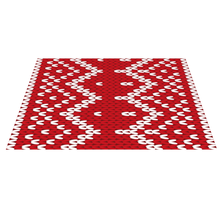 Textured placemats in red geometric design - TenStickers
