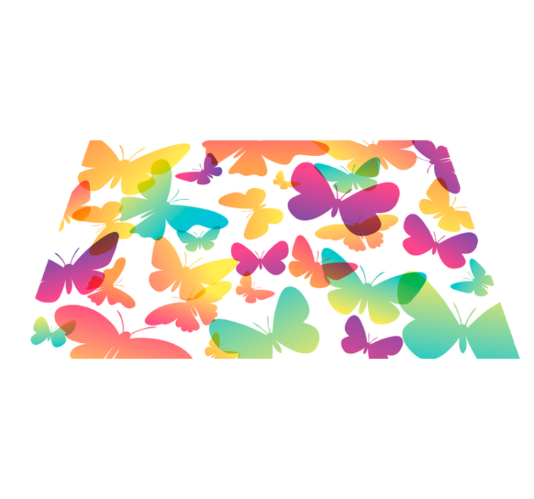 Rainbow butterfly placemats - TenStickers