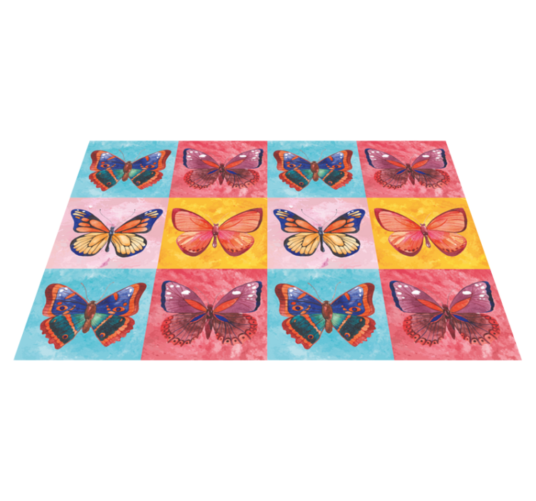 Tiled coloured butterfly placemats - TenStickers