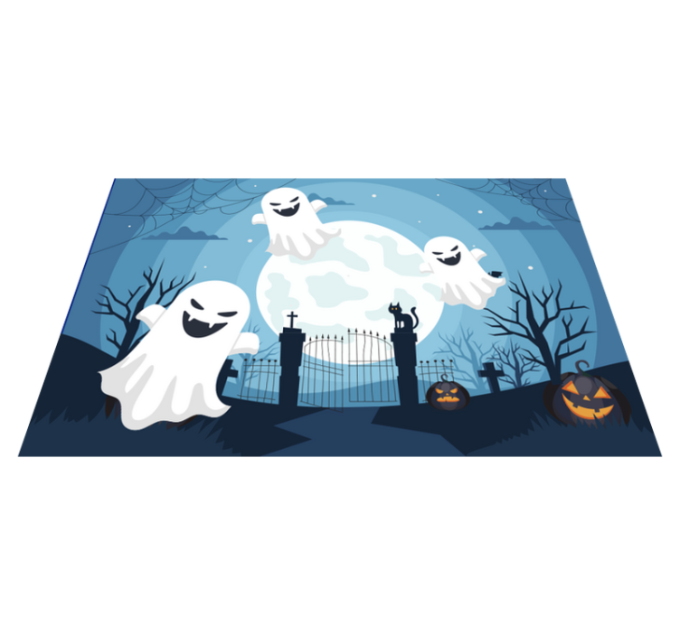 Scary Ghosts Halloween placemats - TenStickers