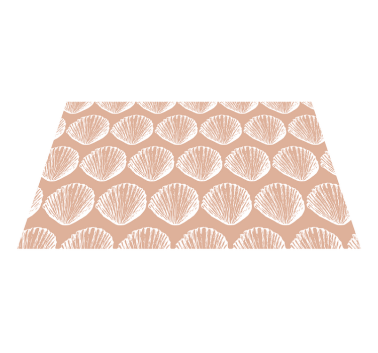 Textured placemats with seashell motif design - TenStickers