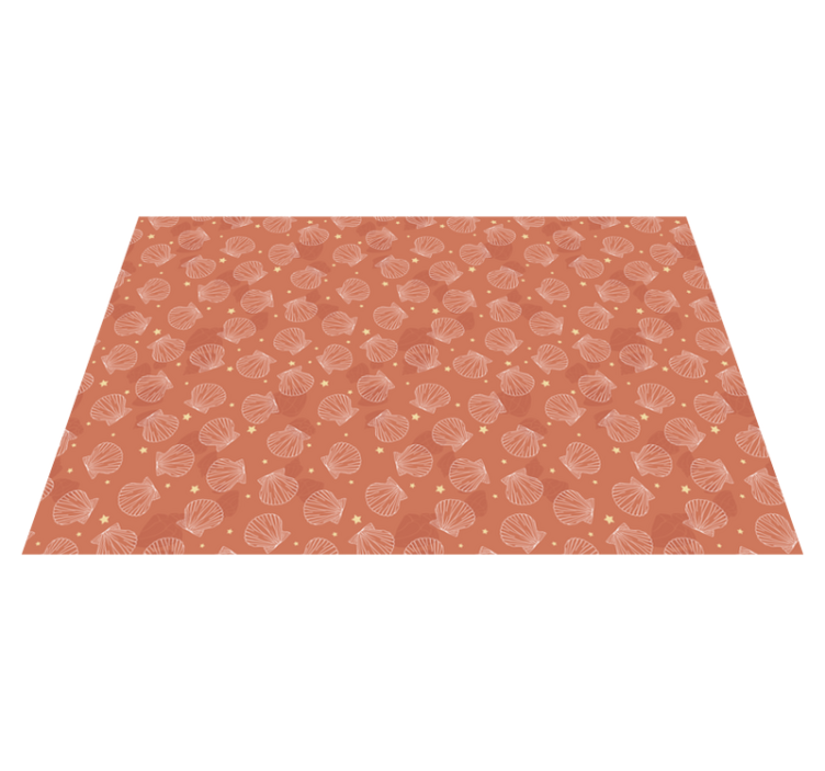Textured placemats seashell pattern design - TenStickers