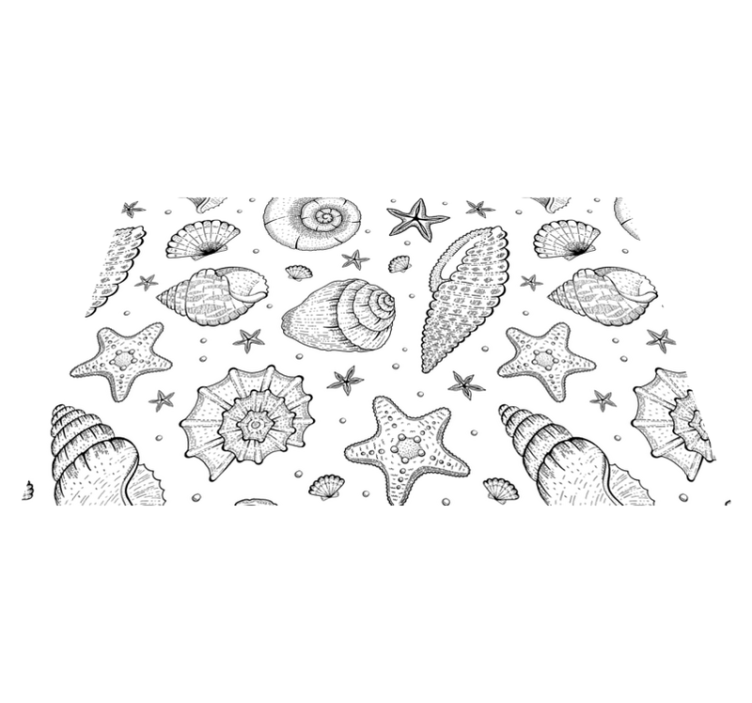 Textured placemats with seashell design - TenStickers