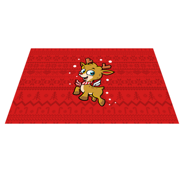 Christmas placemats with adorable reindeer design - TenStickers