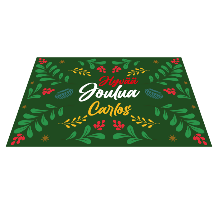 Christmas placemats festive greenery design - TenStickers