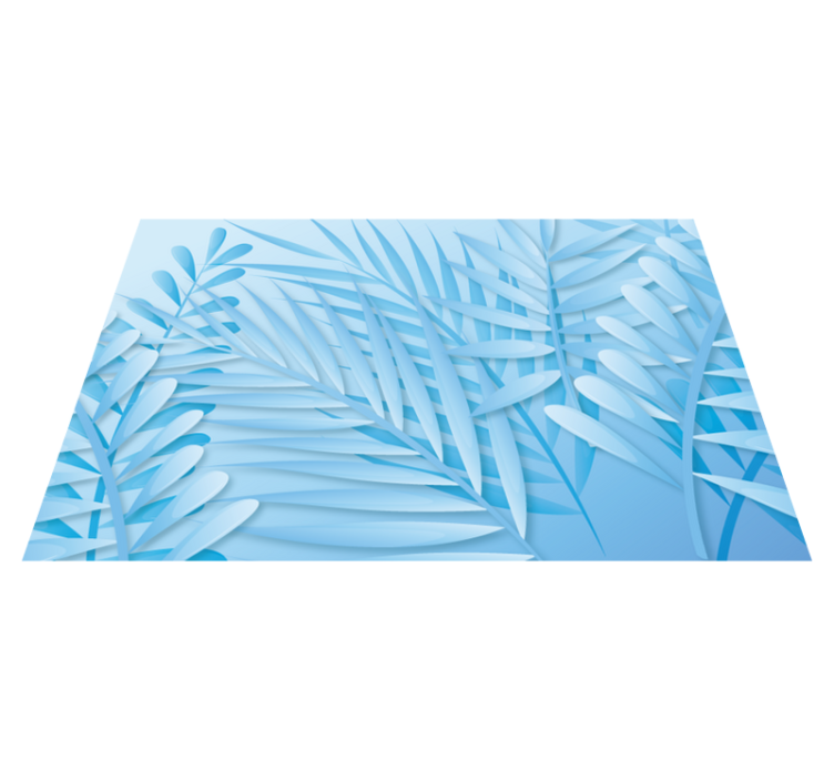 Textured placemats leafy palm design - TenStickers