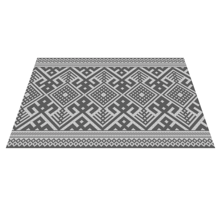 Textured placemats geometric pattern table setting - TenStickers