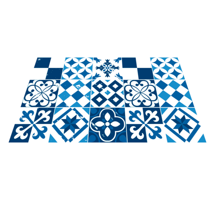 Textured placemats with geometric tile design - TenStickers