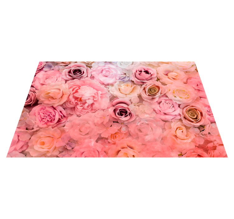 Close up light pink roses elegant placemats - TenStickers