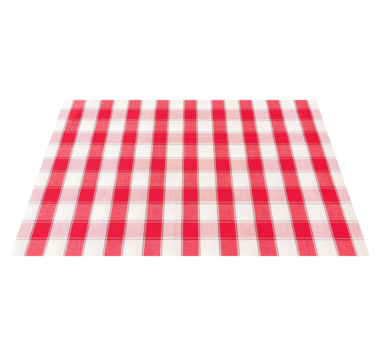 Textured placemats red checkered design - TenStickers