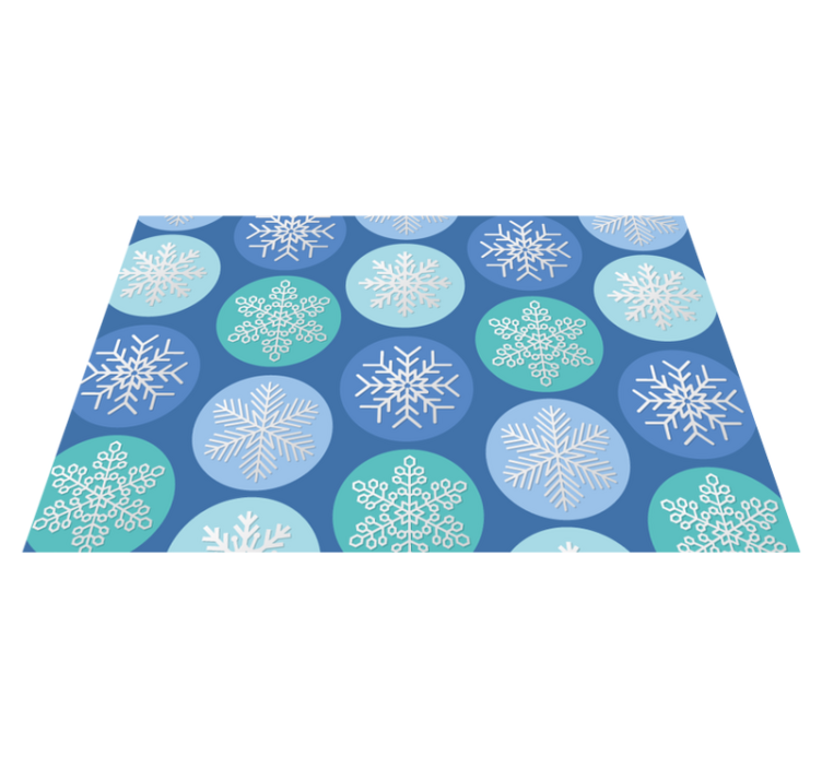 Christmas placemats snowflake pattern circle - TenStickers