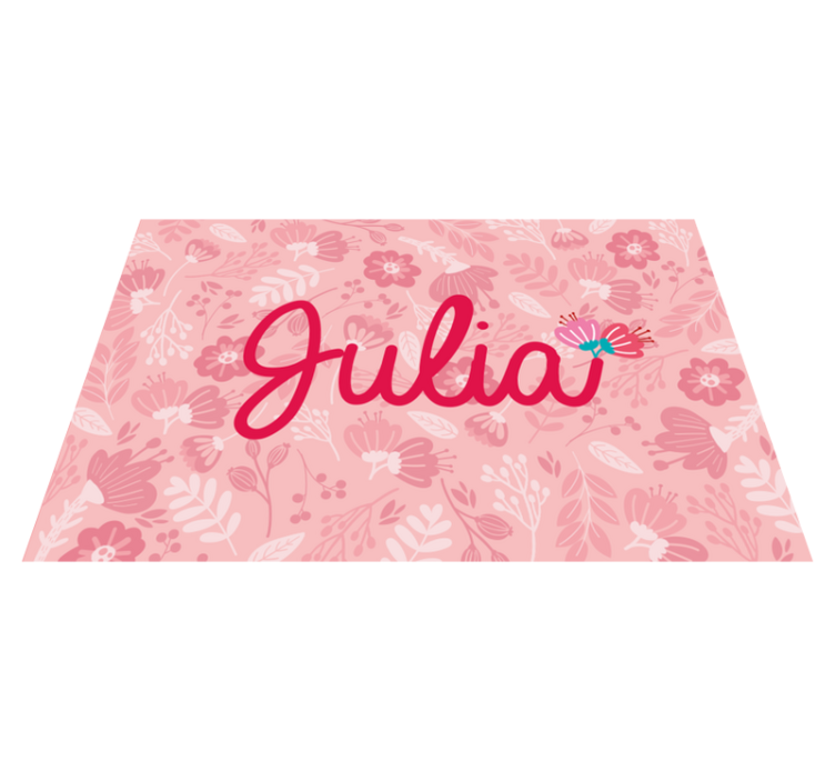 Personalisable placemats floral personalized design - TenStickers