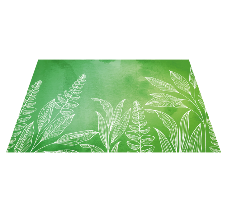 Original green colour with leafes placemats - TenStickers