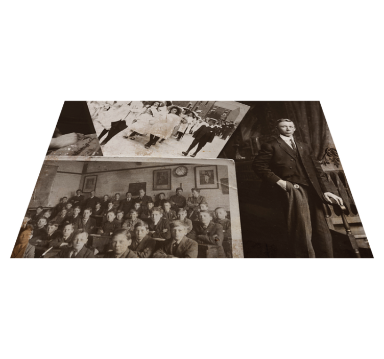 Home placemats vintage photo collage - TenStickers