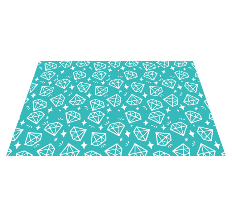 Diamonds on torquoise background placemats - TenStickers