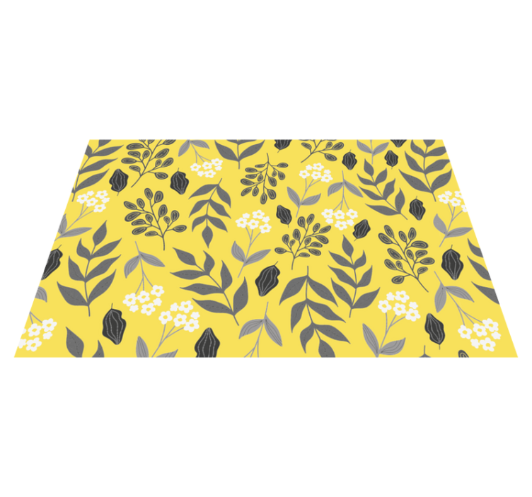 Modern placemats floral yellow design - TenStickers