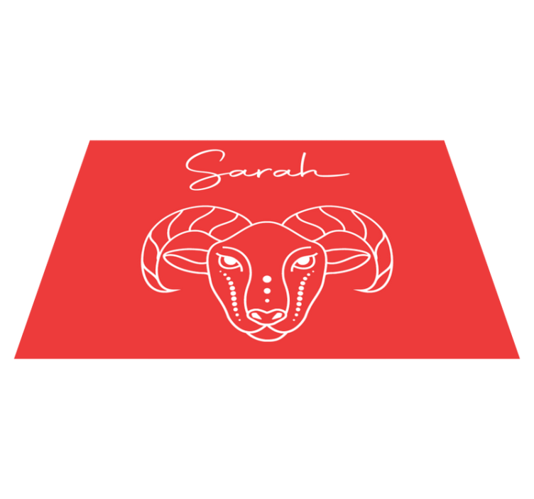 Personaliseable placemats with stylized ram design - TenStickers