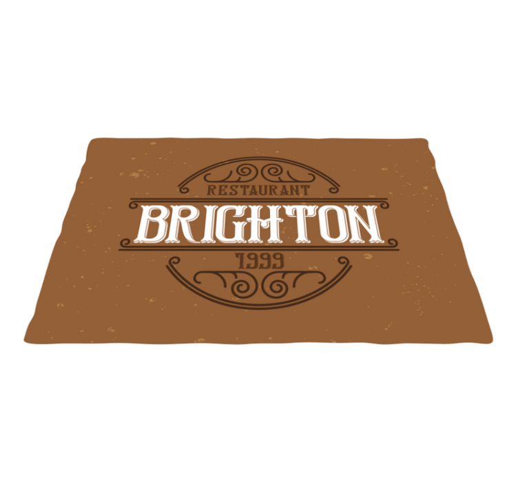 Placemat with quotes brighton restaurant logo - TenStickers