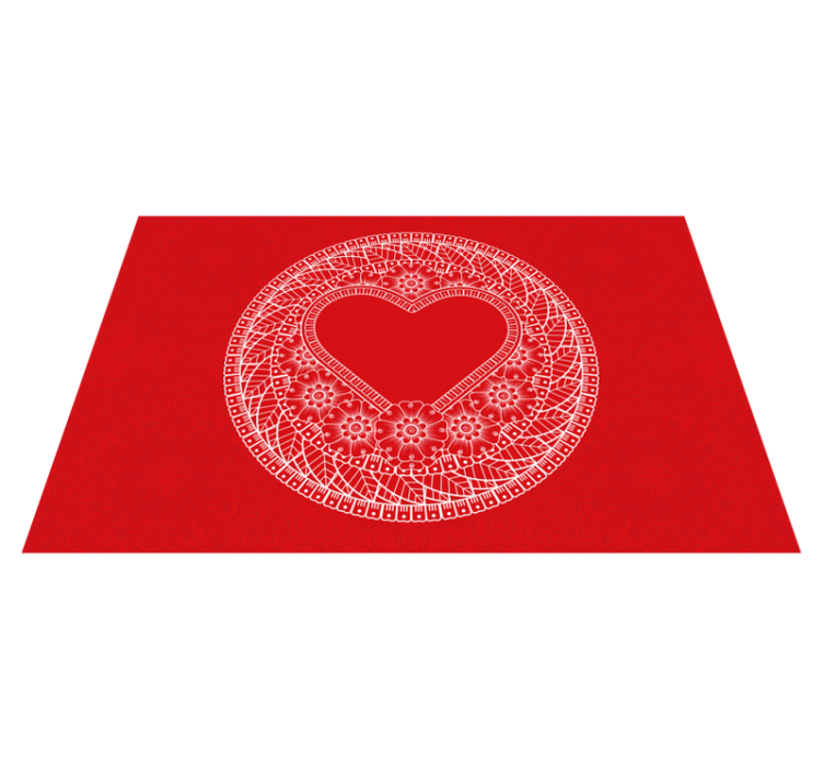 Placemat with quotes heart motif design - TenStickers