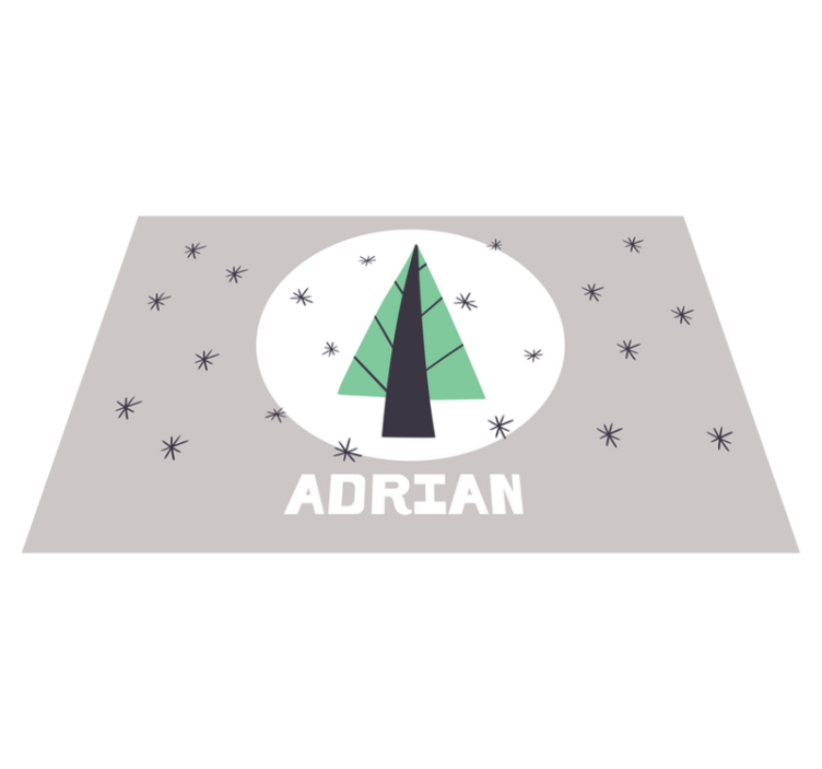 Personalized christmas tree Christmas placemats - TenStickers