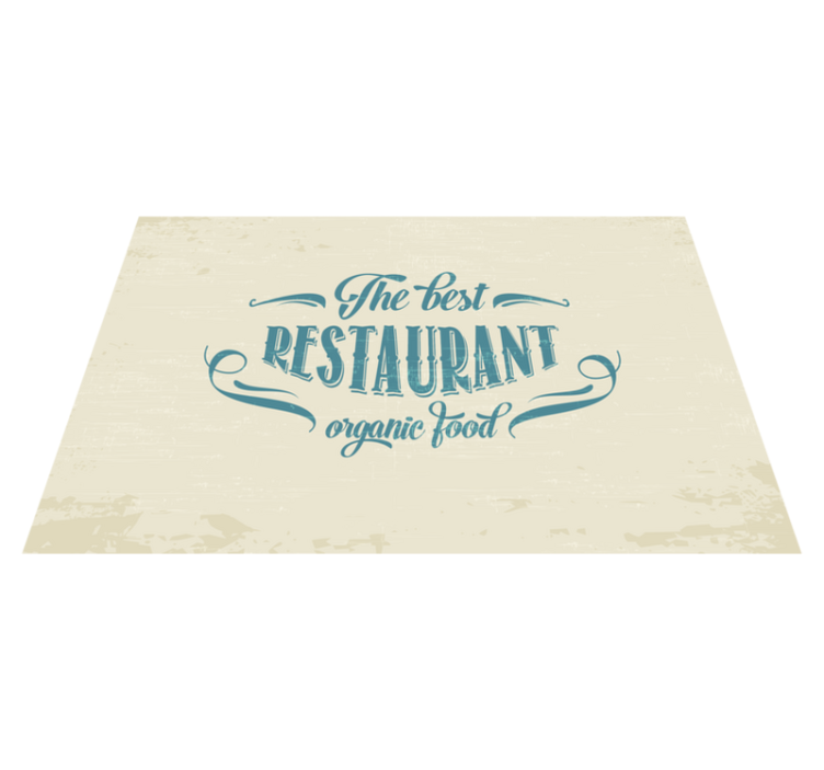Placemat with quotes restaurant organic food - TenStickers