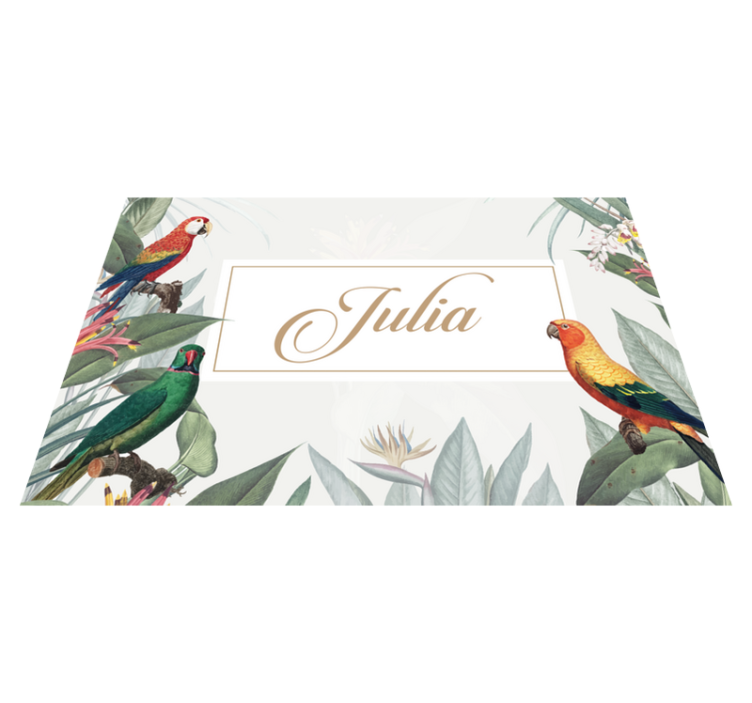 Personalised placemats elegant name placement - TenStickers