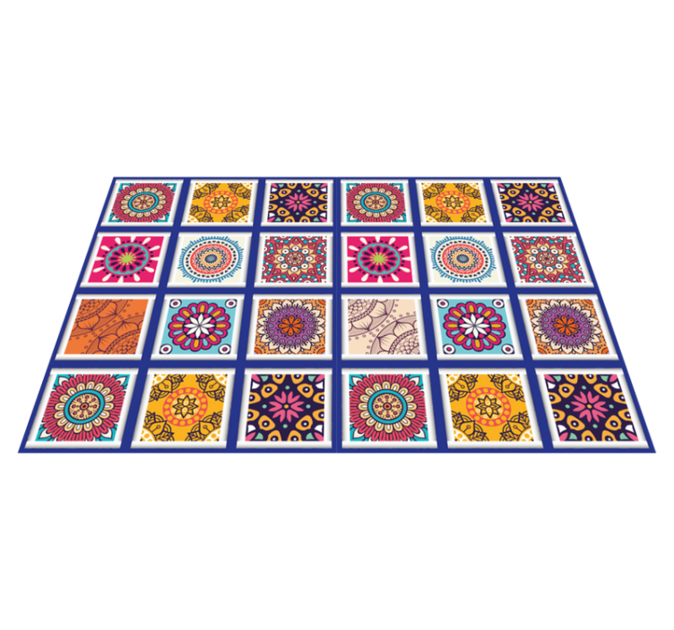 Ethnic tiles textured placemats - TenStickers