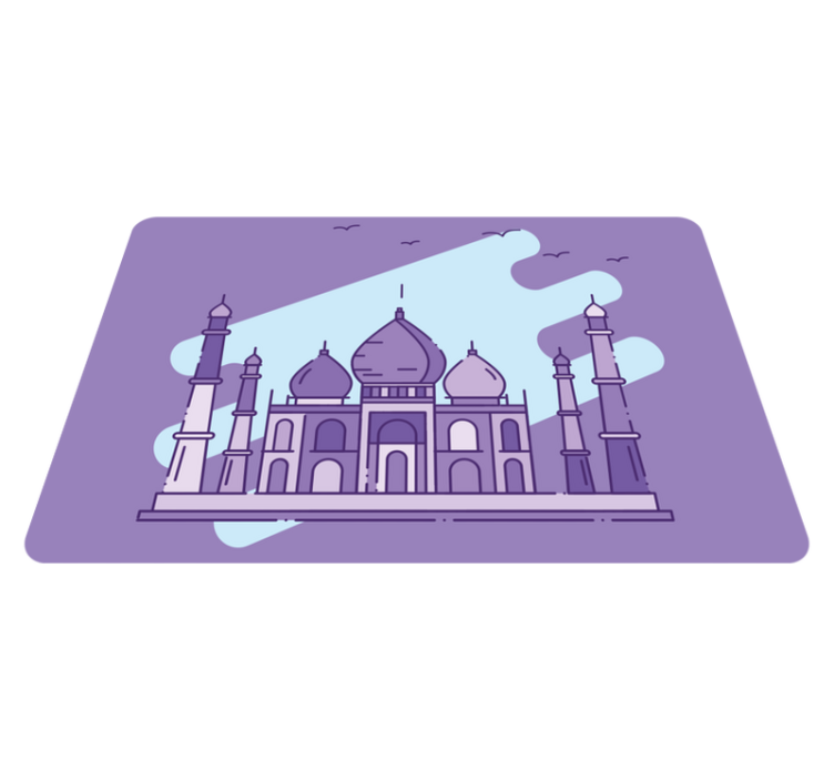 Modern placemats taj mahal silhouette design - TenStickers