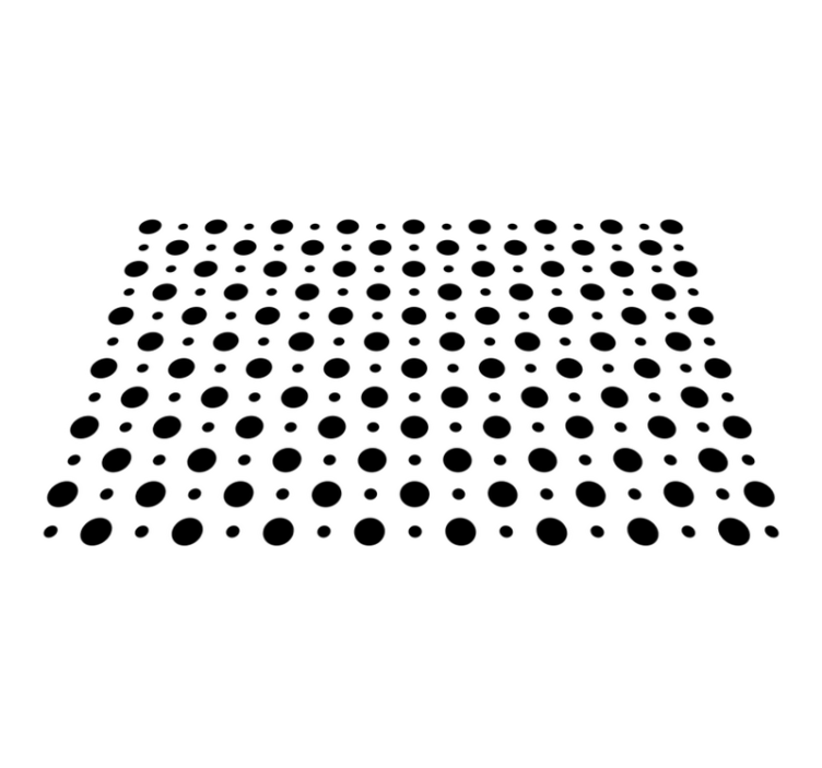 Textured placemats in black polka dots - TenStickers