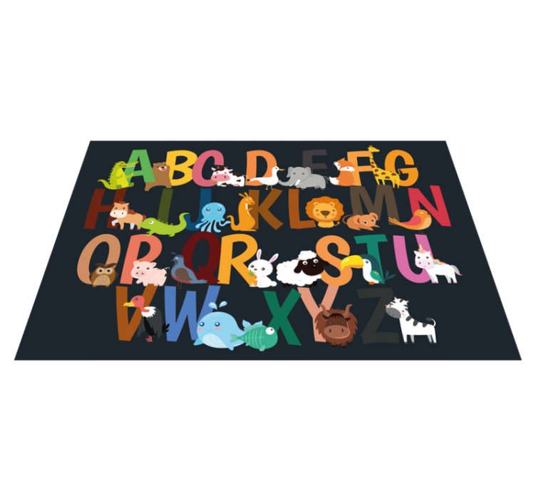 Animal Alphabet English children placemats - TenStickers