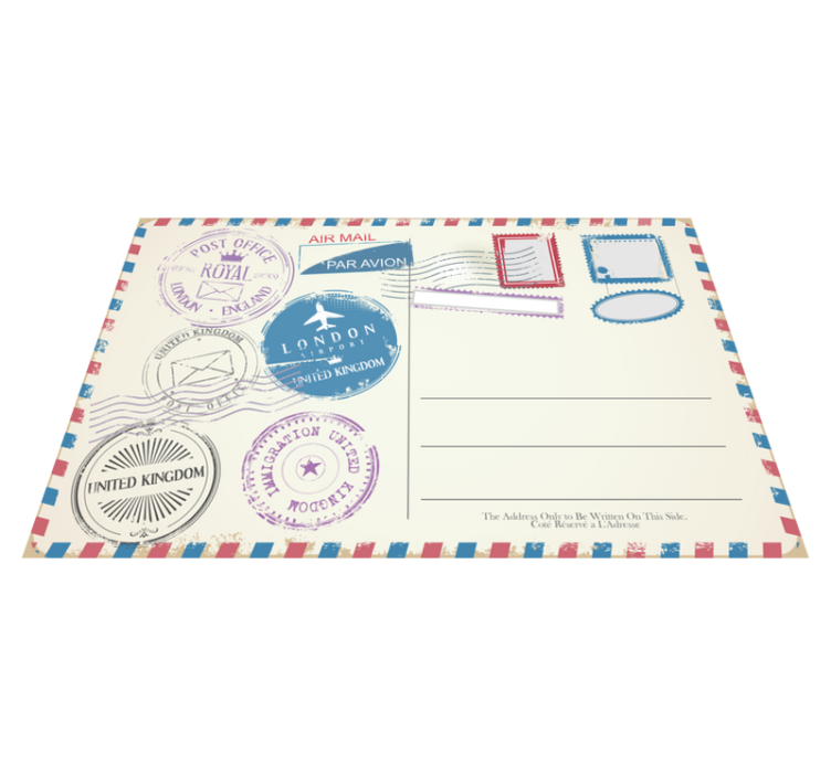 Placements with quotes travel stamp set - TenStickers