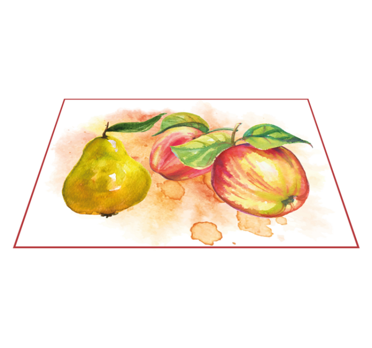 Original placemats fruits watercolor art - TenStickers