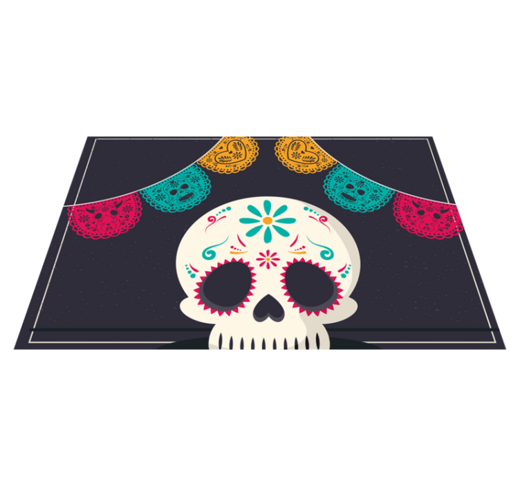 Mexican style female  Halloween placemats - TenStickers