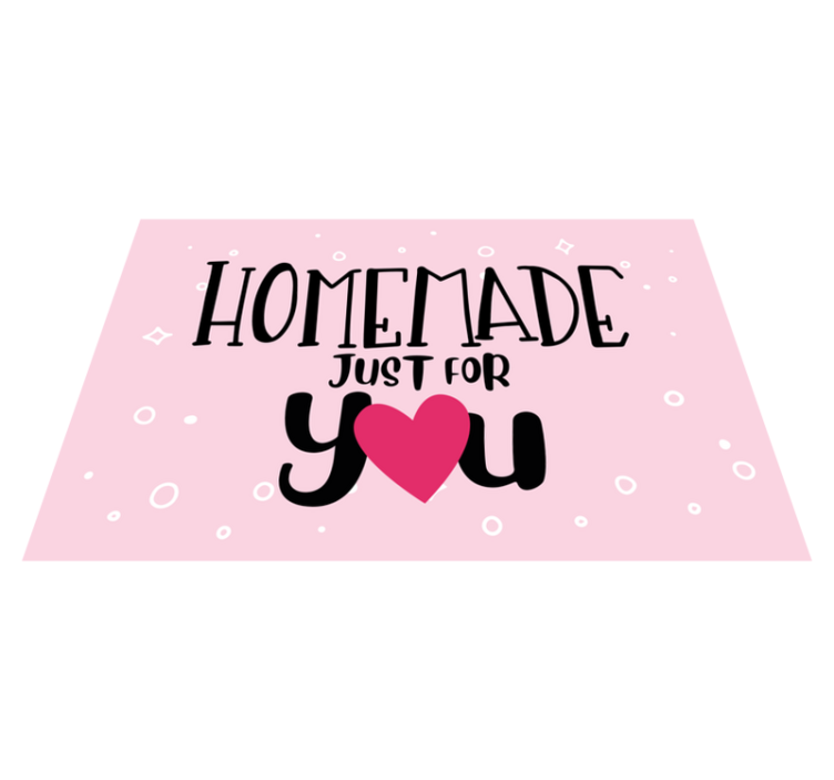 Placements with quotes homemade heart design - TenStickers