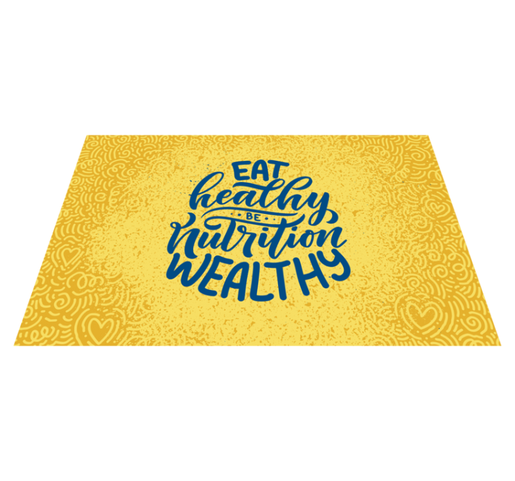 Eat healthy quote home placemats - TenStickers