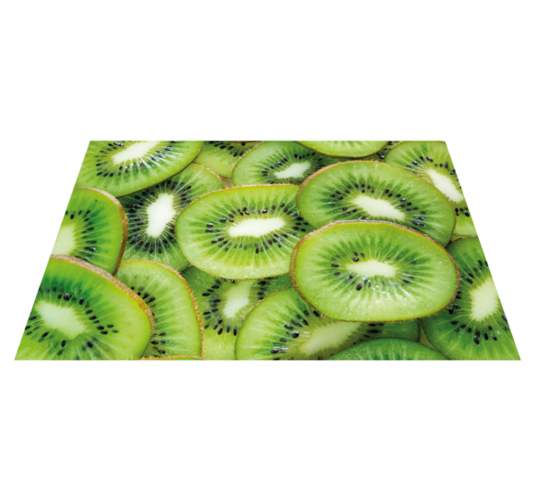 Textured placemats fresh kiwi slices - TenStickers