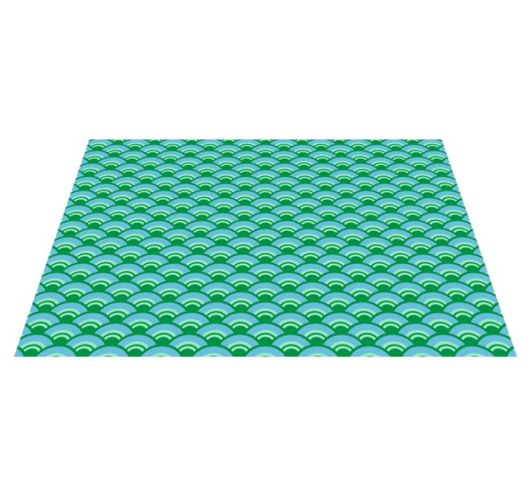 Textured placemats wavy green design - TenStickers