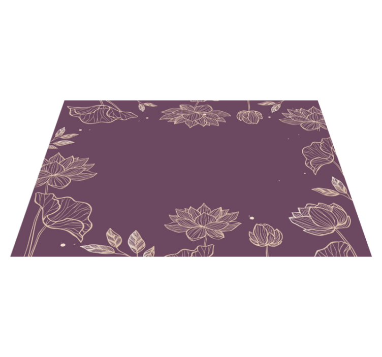 Elegant placemats floral lotus design - TenStickers