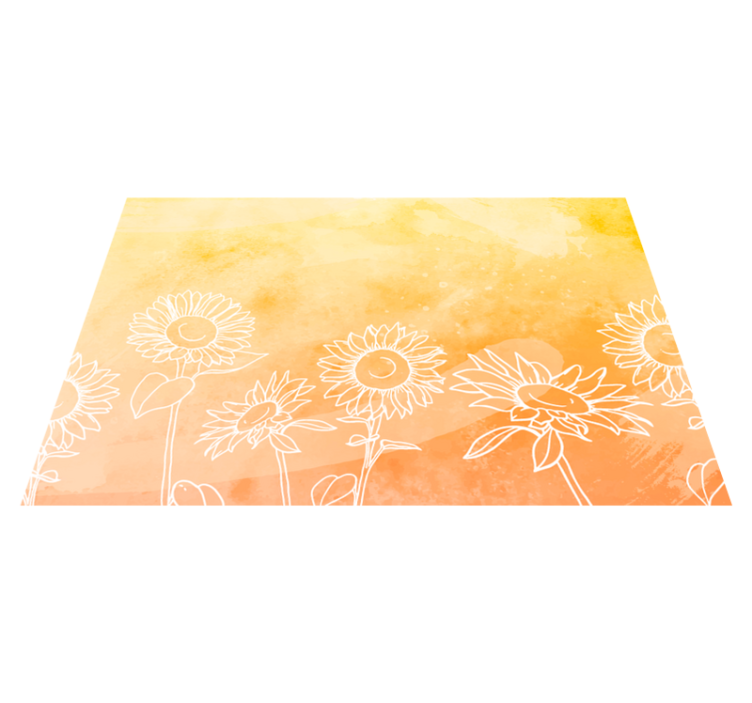 Original placemats sunflower outline design - TenStickers