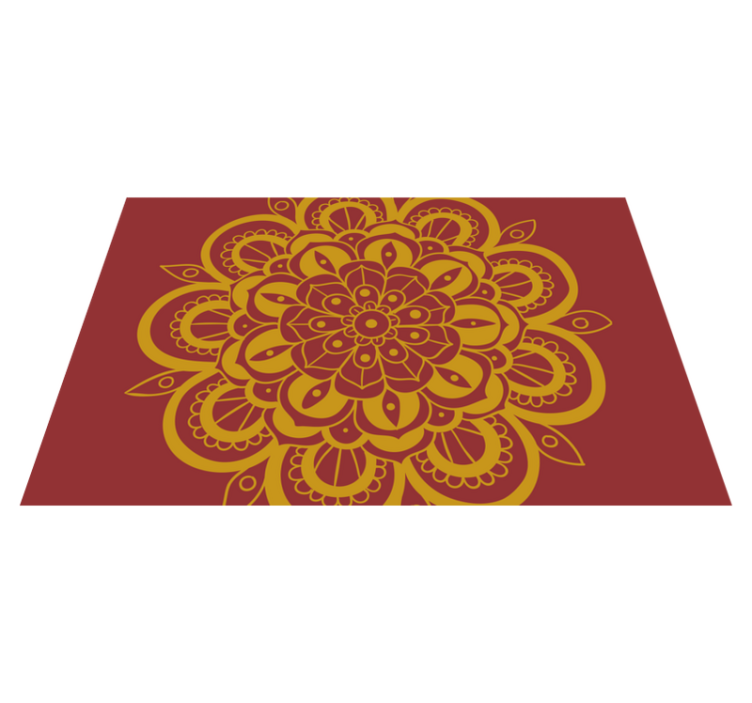 Crimson red and yellow mandala elegant placemat - TenStickers