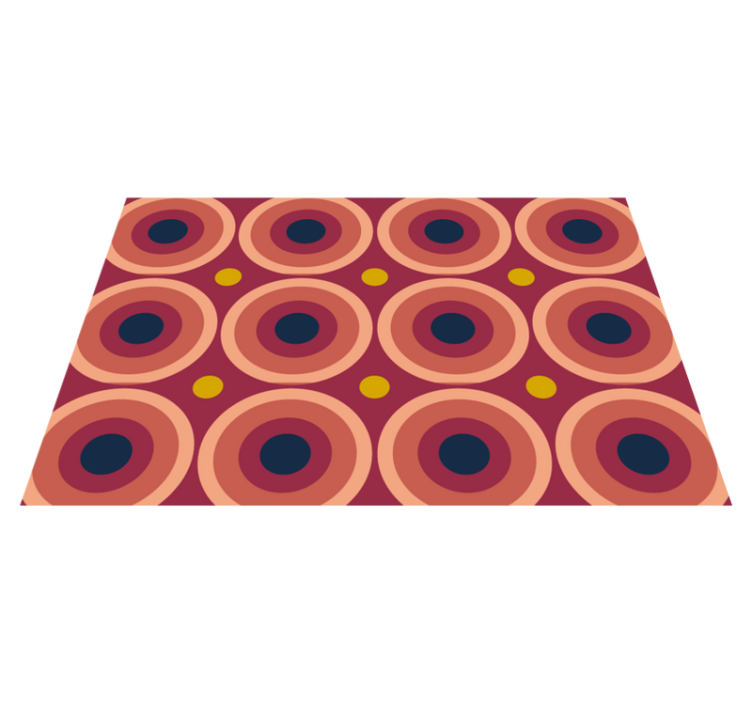 Vintage orange 70's circles original placemats - TenStickers