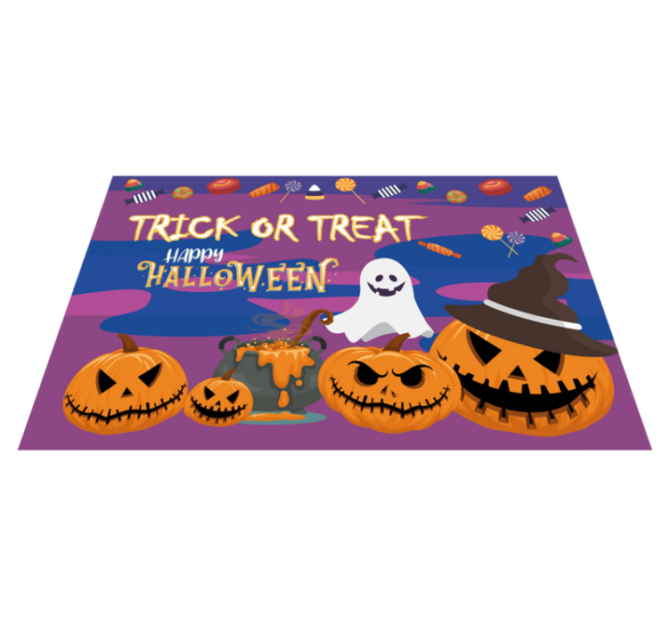 Trick or treat Halloween pattern placemats - TenStickers