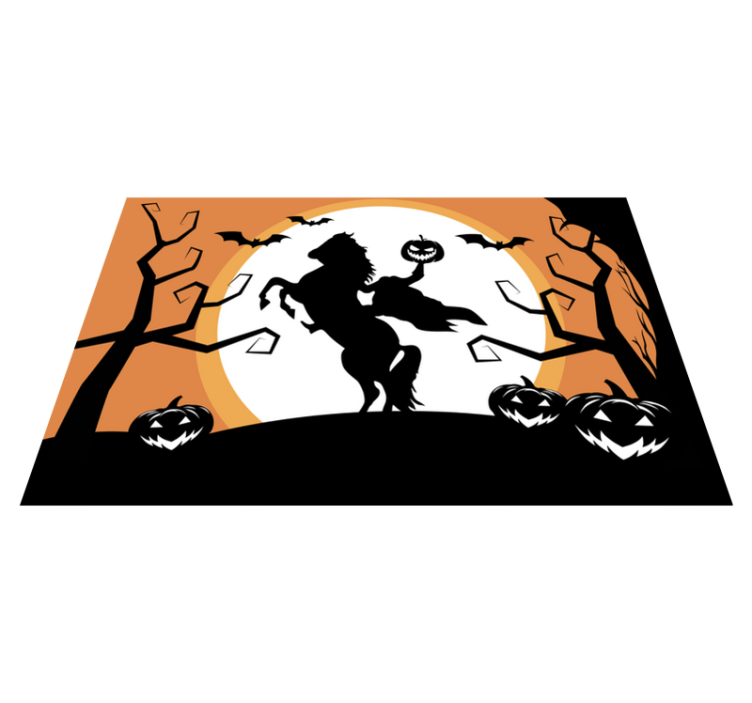 Rider on horse Halloween placemats - TenStickers