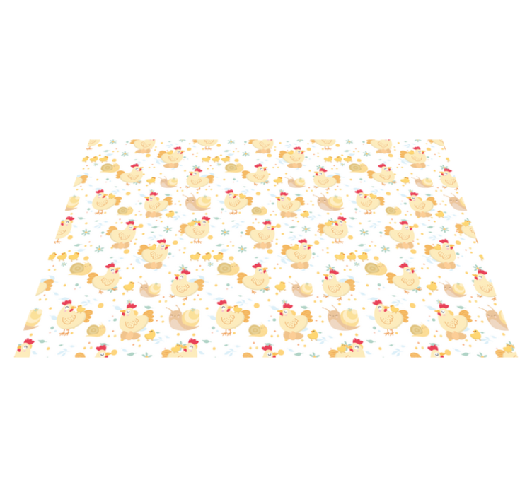 Children placemats cute chicken design - TenStickers